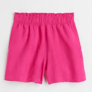 H&M Linen-blend Pull-on Shorts NWT